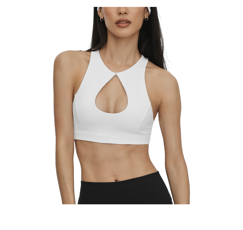 alo Women's Airbrush Lock In Bra White