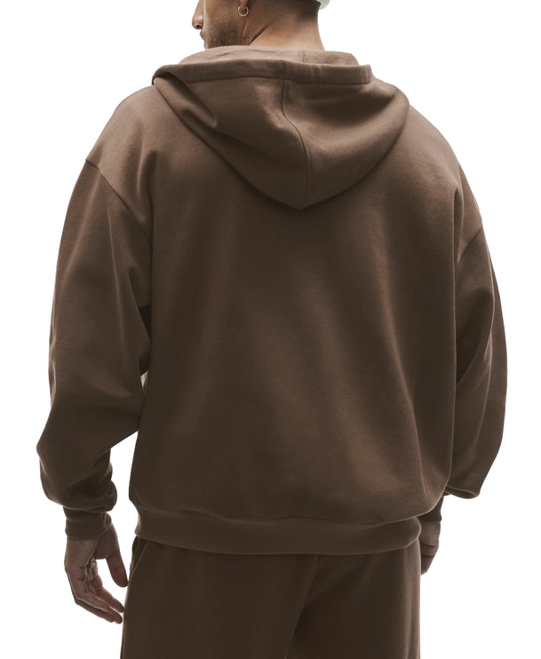 alo Men's Accolade Full Zip Hoodie Java Brown
