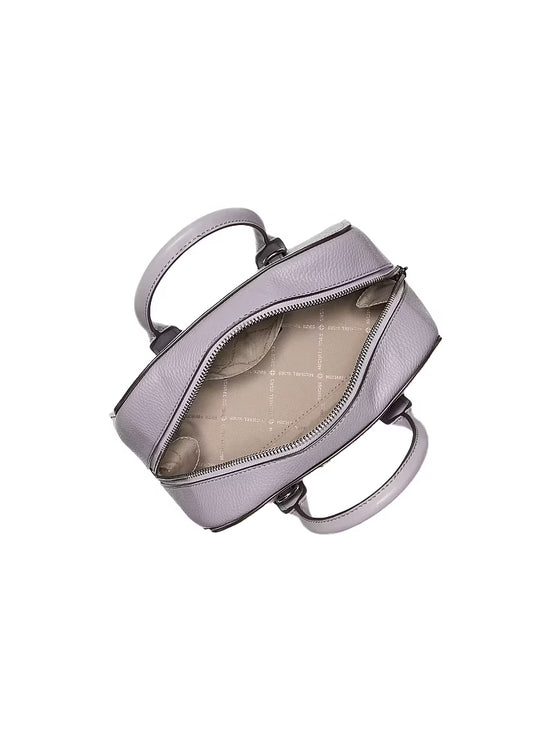 Michael Kors Women's Ashton Small Signature Logo Messenger Bag Lilac/Silver