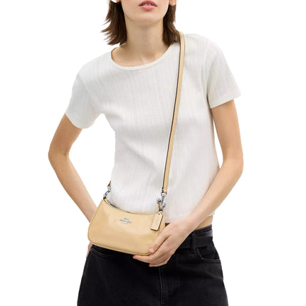 Coach Women's  Teri Mini Crossbody Bag With Bows Silver/Light Sand