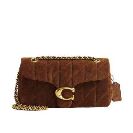 Coach Women's Tabby Shoulder Bag 26 With Quilting Suede/Brass/Warm Brown