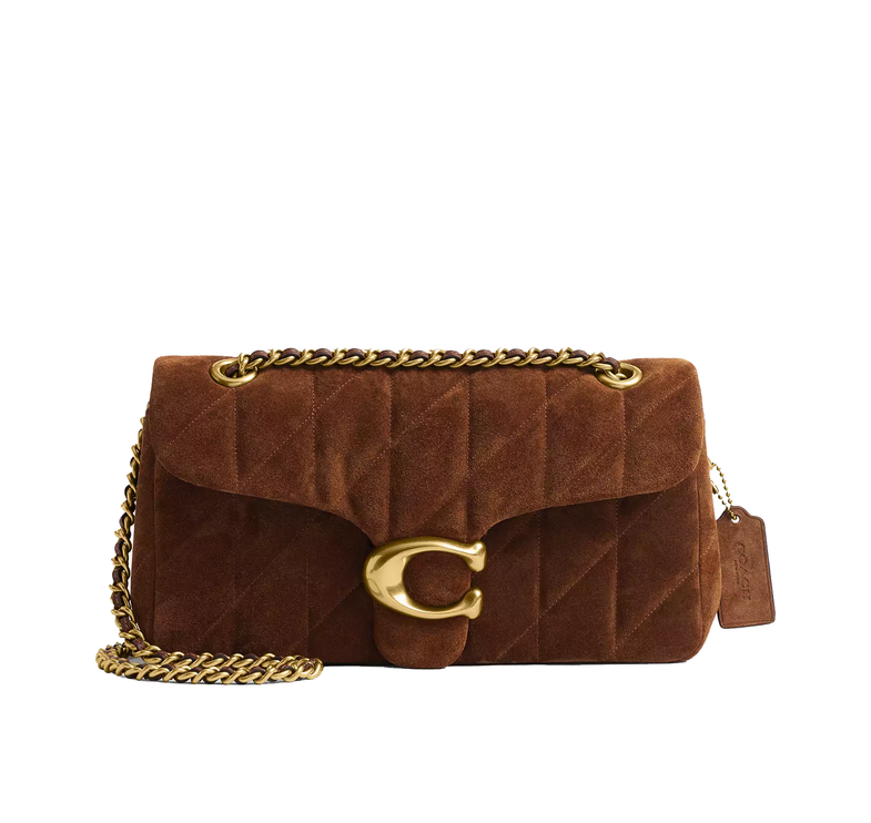 Coach Women's Tabby Shoulder Bag 26 With Quilting Suede/Brass/Warm Brown