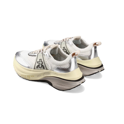 Premiata Women's Hill Sneakers White/Silver 7511