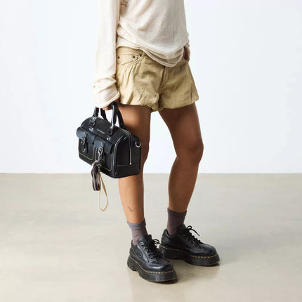 Dr. Martens Women's Buzz 5 Eye Milled Nappa Leather Shoes Black