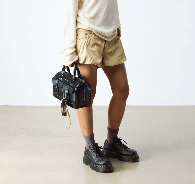 Dr. Martens Women's Buzz 5 Eye Milled Nappa Leather Shoes Black