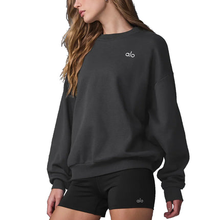 alo Women's Accolade Crew Neck Pullover Anthracite