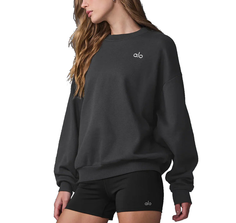 alo Women's Accolade Crew Neck Pullover Anthracite
