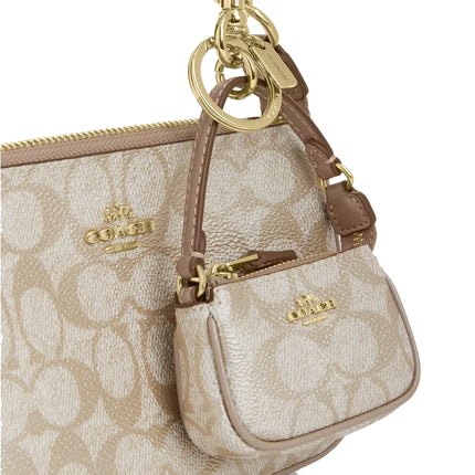 Coach Women's Boxed Nolita 19 And Nolita Bag Charm Set In Signature Canvas Gold/Champagne