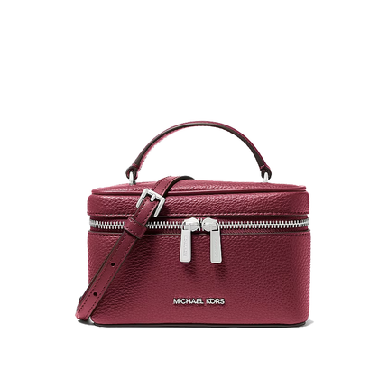 Michael Kors Women's Vivi Small Vanity Crossbody Bag Maroon