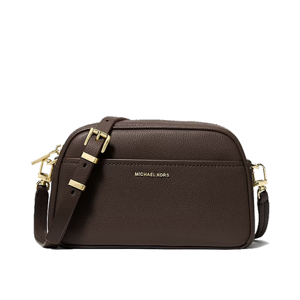 Michael Kors Women's Jet Set Small Leather Camera Crossbody Bag Chocolate