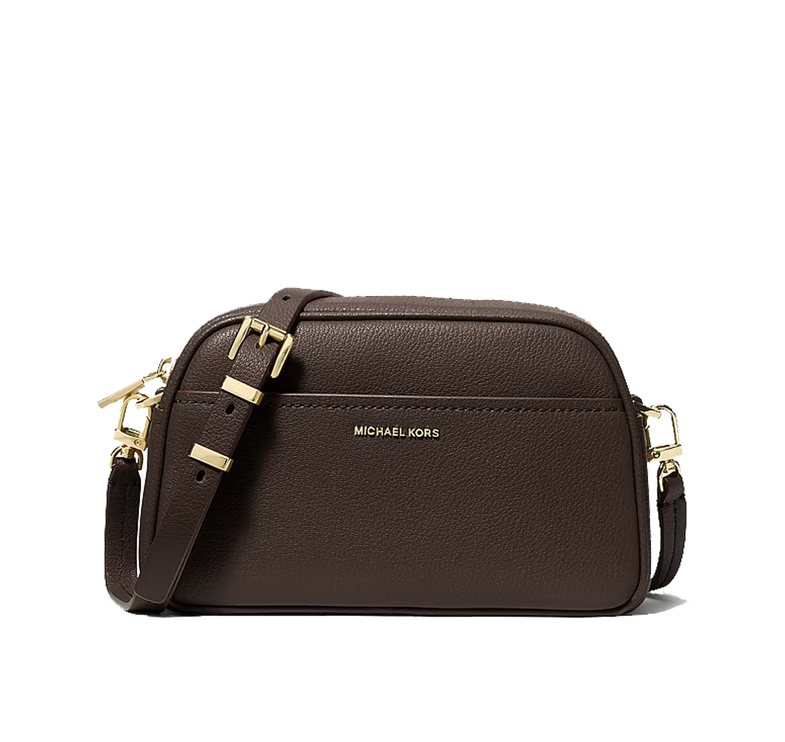 Michael Kors Women's Jet Set Small Leather Camera Crossbody Bag Chocolate