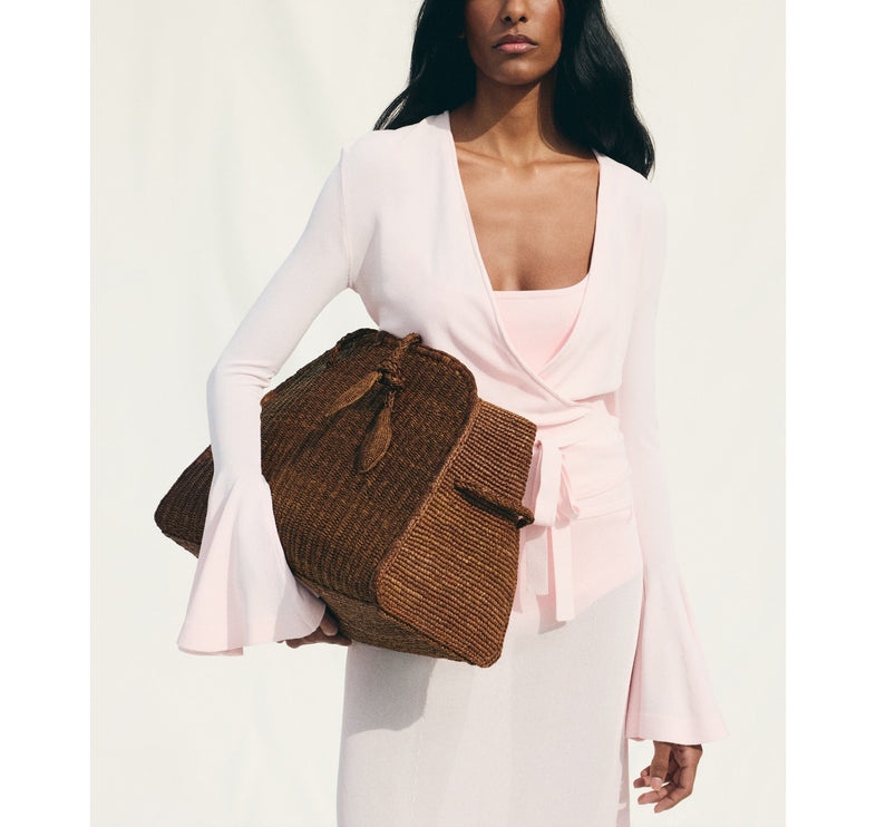Jacquemus Women's The Large Raffia Turismo Camel