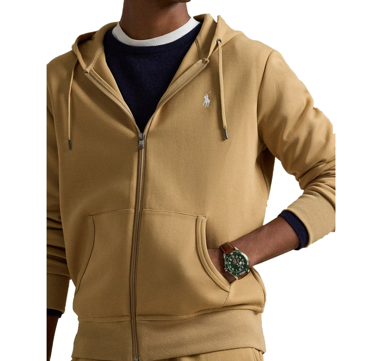 Polo Ralph Lauren Men's Double-Knit Full-Zip Hoodie Classic Camel