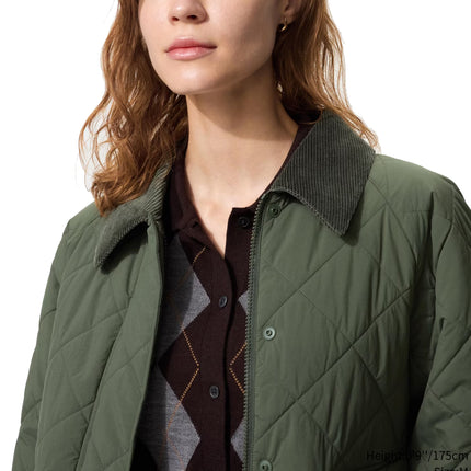 Uniqlo Women's Padded Utility Short Jacket 56 Olive