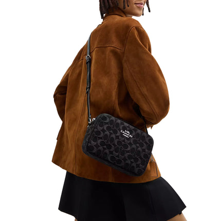 Coach Women's Jamie Camera Bag In Signature Denim Silver/Black