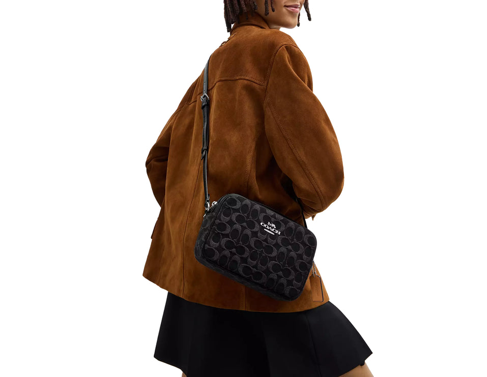 Coach Women's Jamie Camera Bag In Signature Denim Silver/Black