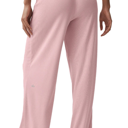 alo Women's Mid-Rise Dreamlight Straight Pant Vintage Pink