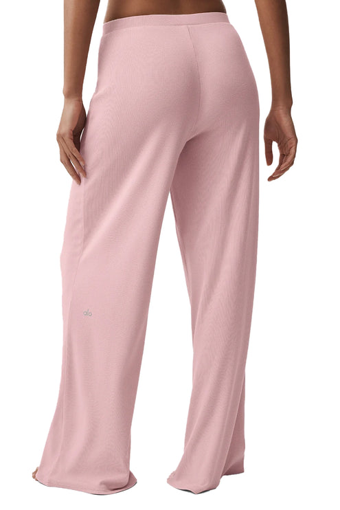 alo Women's Mid-Rise Dreamlight Straight Pant Vintage Pink