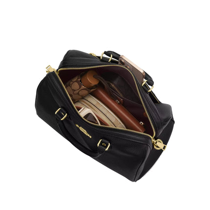 Coach Women's Rowan Large Satchel Bag Gold/Black