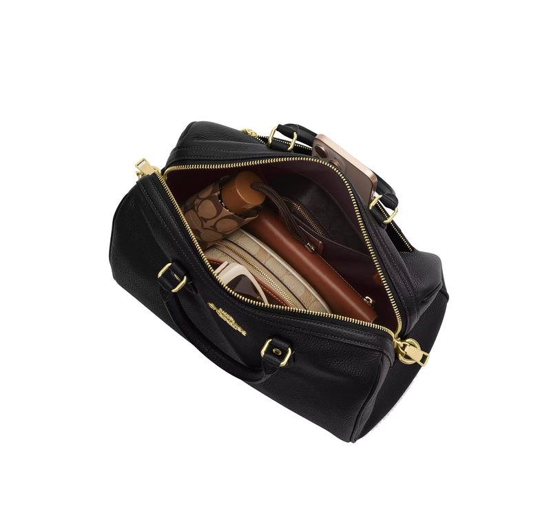Coach Women's Rowan Large Satchel Bag Gold/Black