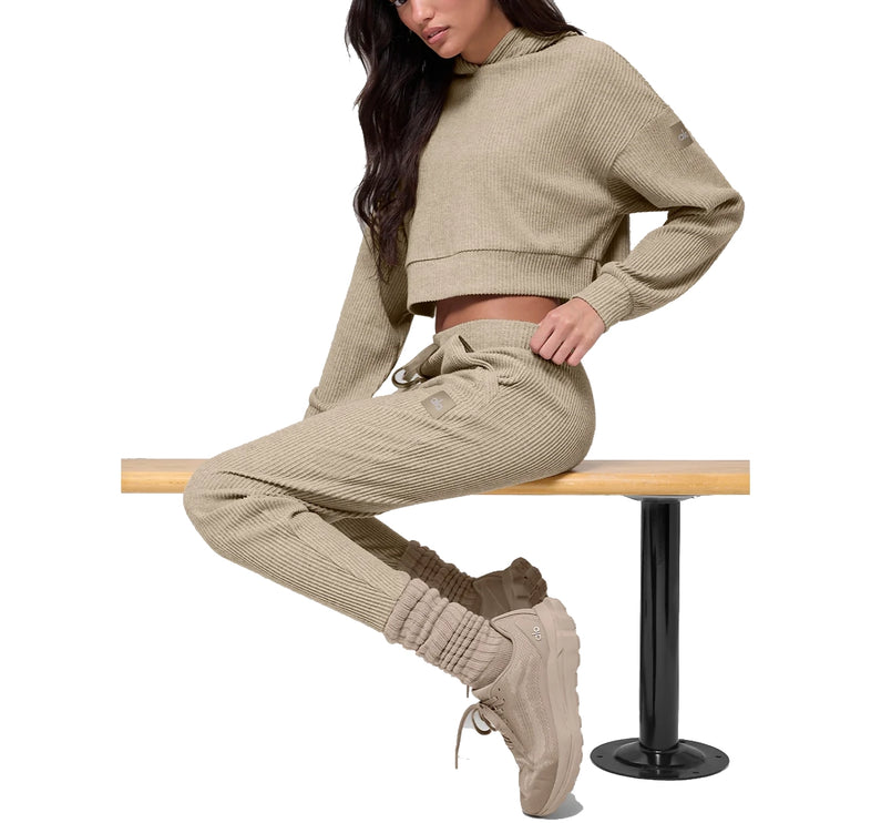 alo Women's Muse Hoodie Gravel Heather