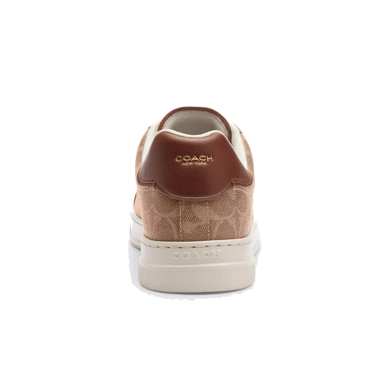 Coach Women's High Line Sneaker In Signature Canvas Brown/Khaki