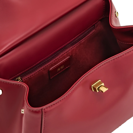 JW PEI Women's Lucia Classic Top Handbag Claret/Gold