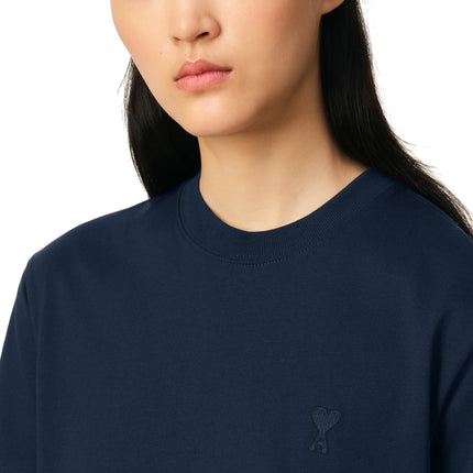 AMI Alexandre Mattiussi Unisex Ami de Coeur Navy Logo T-Shirt Night Blue