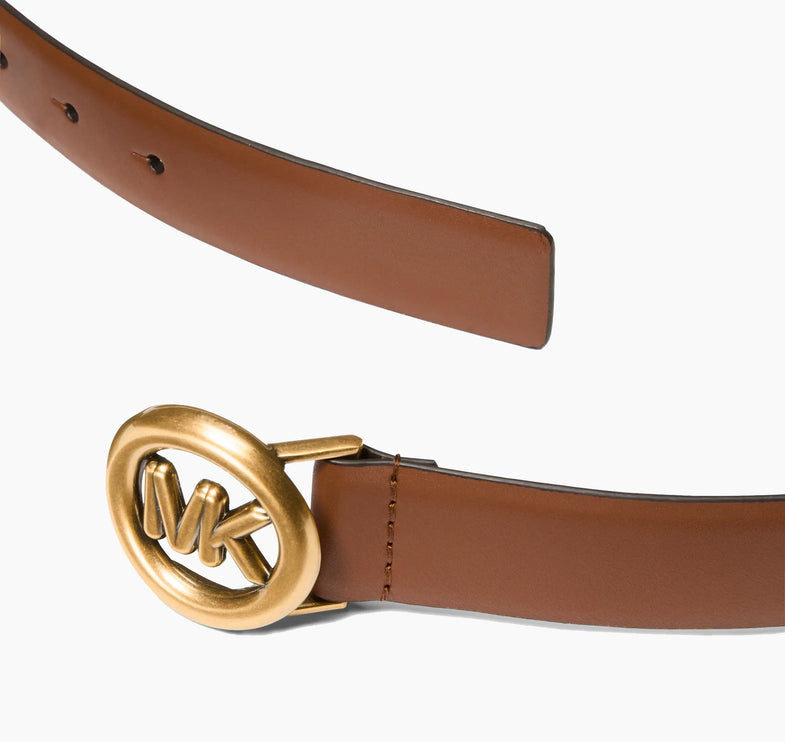 Michael Kors Women's Logo Leather Belt Luggage
