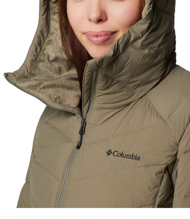 Columbia Women's Joy Peak II Mid Hooded Jacket Stone Green