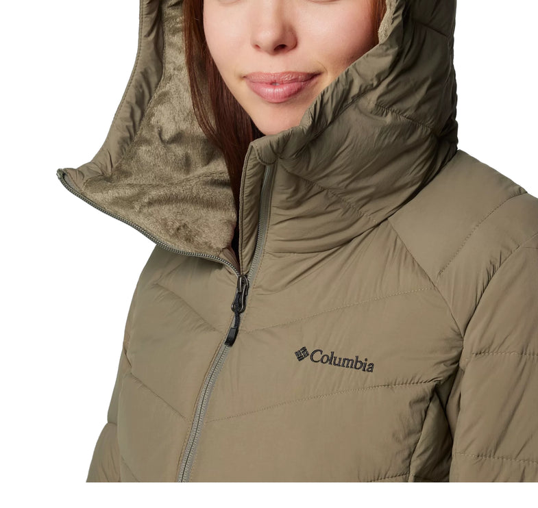 Columbia Women's Joy Peak II Mid Hooded Jacket Stone Green