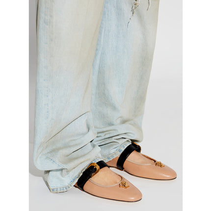 Versace Women's La Medusa Nappa Ballerinas Light Pink