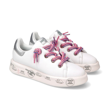 Premiata Women's Belle Sneakers White/Pink 6552