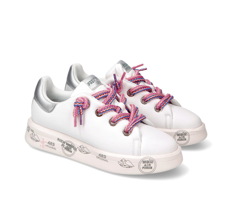 Premiata Women's Belle Sneakers White/Pink 6552