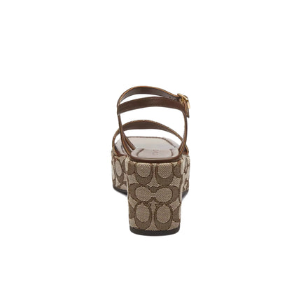 Coach Women's Gale Wedge Sandal In Signature Jacquard Maple