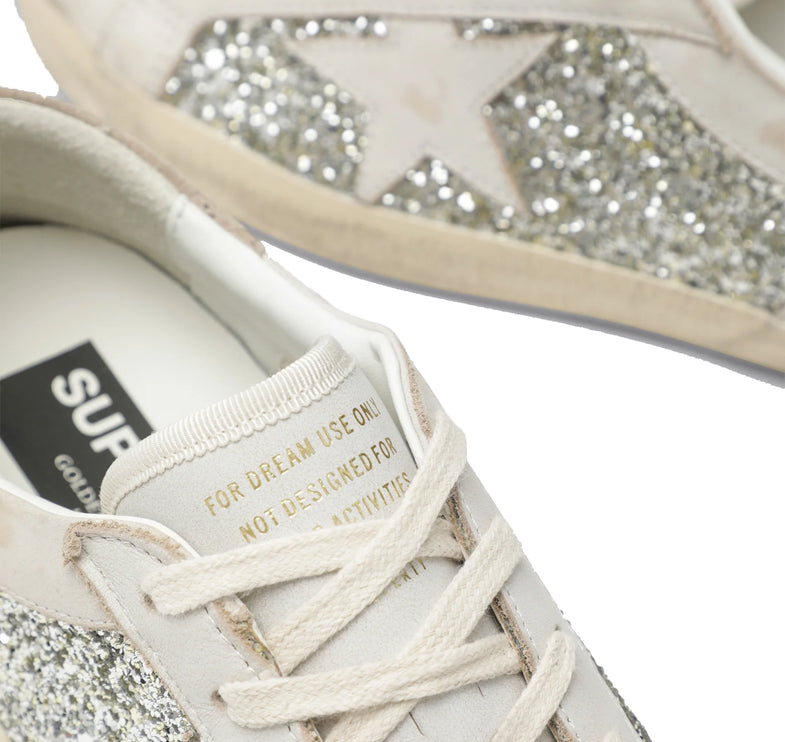 Golden Goose Women's Super Star White Silver Shine