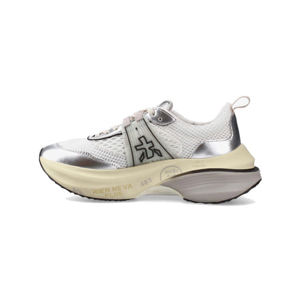 Premiata Women's Hill Sneakers White/Silver 7511