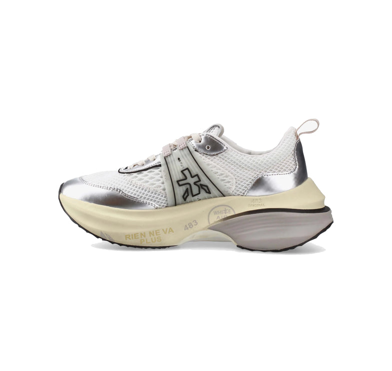 Premiata Women's Hill Sneakers White/Silver 7511