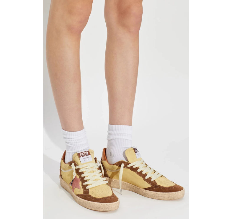 Golden Goose Women's Ball Star Sneakers Brown Pink Multi
