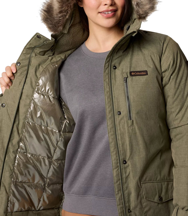 Columbia Women's Suttle Mountain Long Insulated Jacket Stone Green