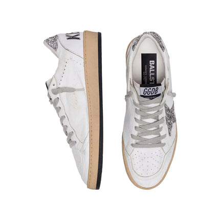 Golden Goose Women's Ball Star Sneakers White Silver Star