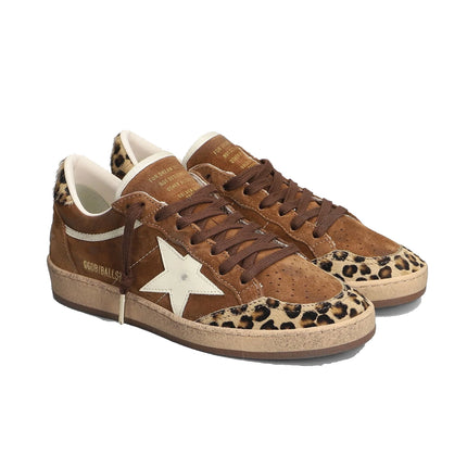 Golden Goose Women's Ball Star Sneakers Leopard Print Multi