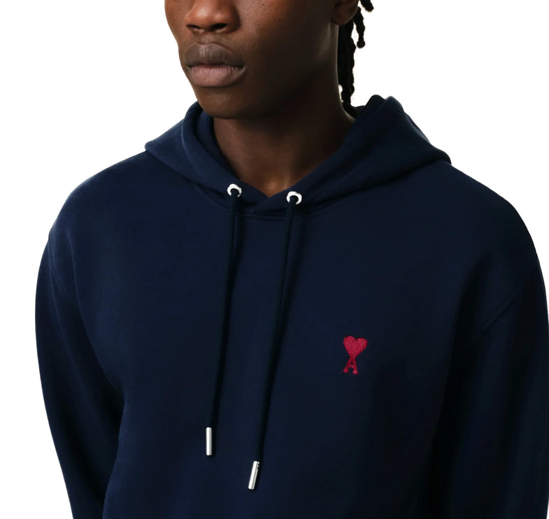 AMI Alexandre Mattiussi Unisex Ami de Coeur Hoodie Night Blue