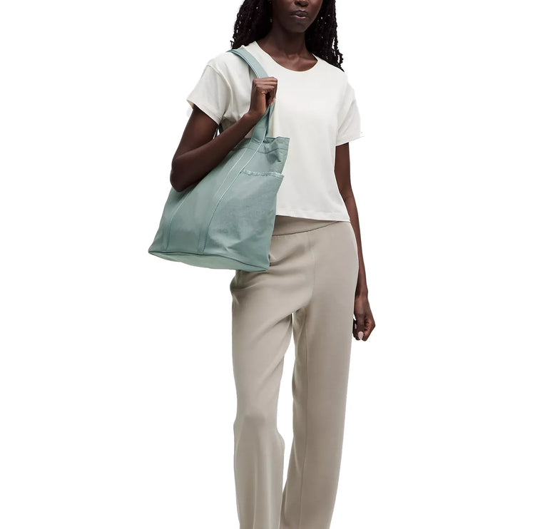 lululemon Unisex Daily Multi Pocket Tote Bag 20L Crater Blue/Frosted Jade