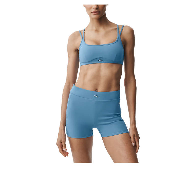 alo Women's Airbrush Aura Bra California Blue