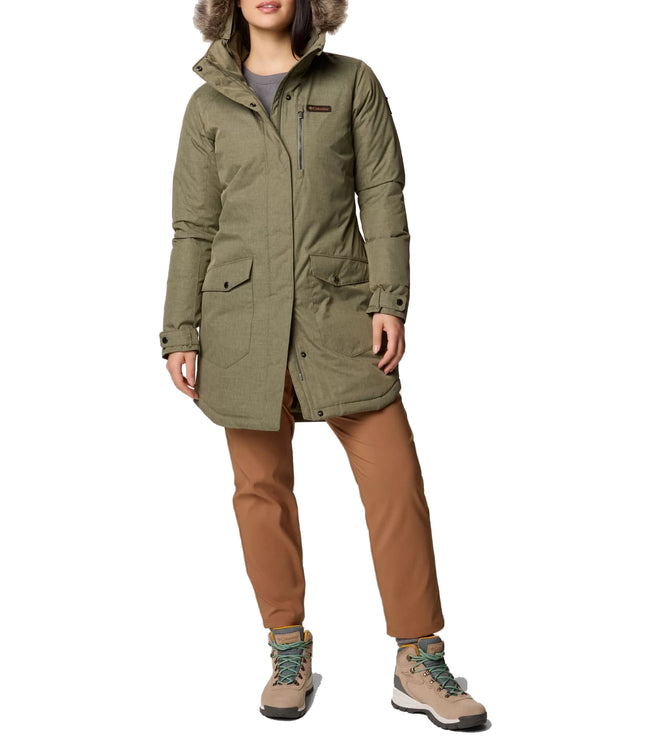 Columbia Women's Suttle Mountain Long Insulated Jacket Stone Green