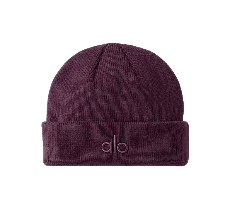 alo Unisex Notable Beanie Rich Bordeaux