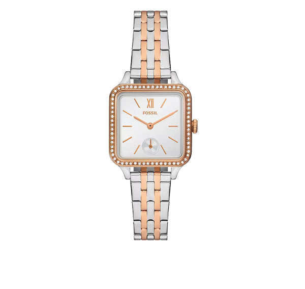 Fossil Women's Colleen Three Hand Two Tone Stainless Steel Watch BQ3907