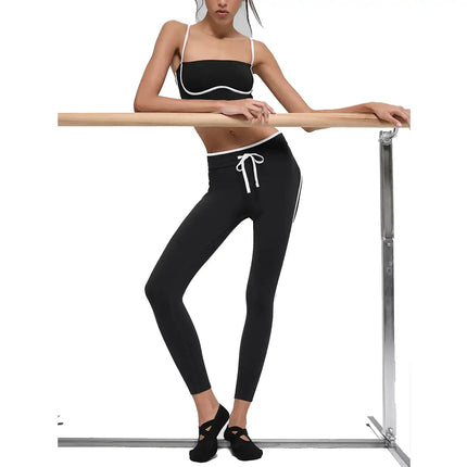 alo Women's Airbrush High-Waist Race Pace 7/8 Legging Black/White