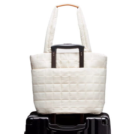 lululemon Women's Quilted Grid Tote Bag 12L Light Ivory